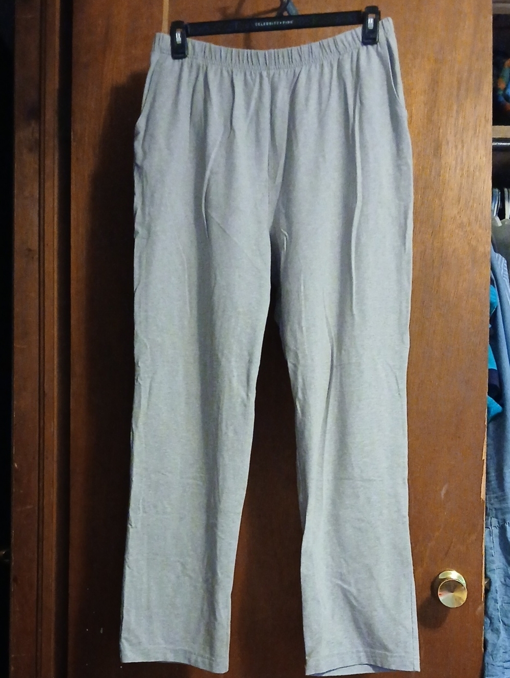 L.L. Bean Light Gray Woman's Elastic-Waist Sweatpants XL